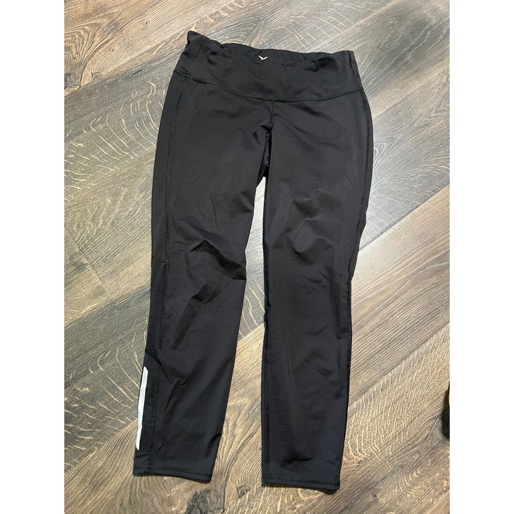 Old Navy Active Go-Dry Black Mesh Panel Compression Leggings Womens Medium